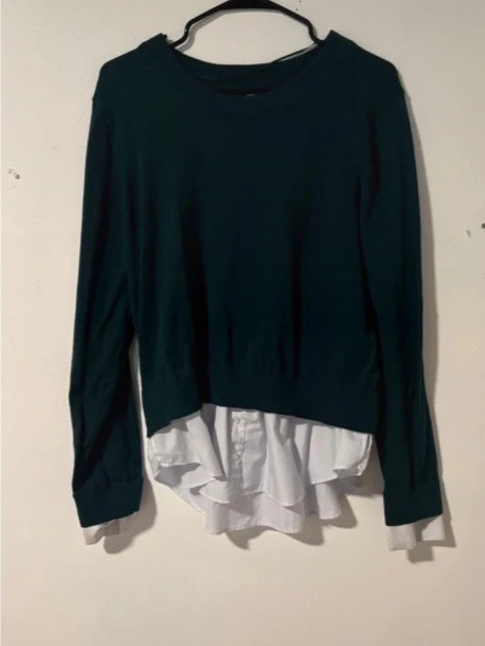croft & barrow Deep Green Twofer Sweatshirt